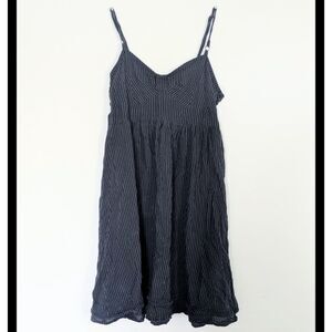 Converse One Star Babydoll Dress Size S Pinstripe black and grey